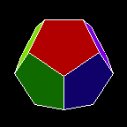 Dodecahedron rotating animation