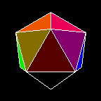 Icosahedron rotating animation